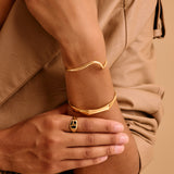 Gold Bold Angular-Shaped Cuff