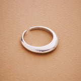 Silver soft dome ring in bold & narrow design