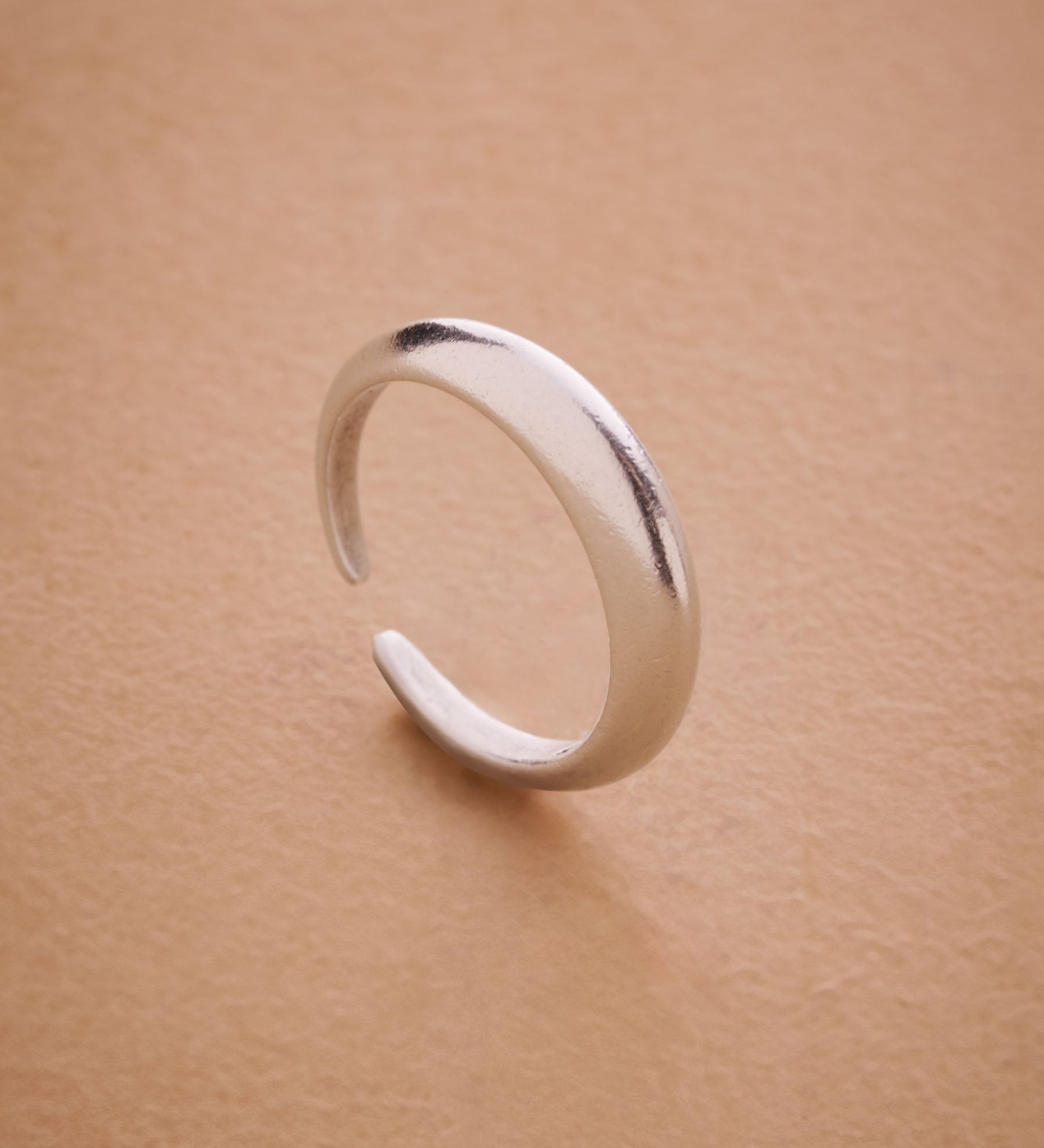 Silver soft dome ring in bold & narrow design