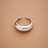 Silver soft dome ring in bold & narrow design