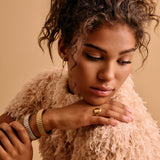 Modern Gold Long Curved Earrings