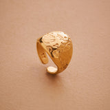 Gold Bold Floral / Sade Dome Ring