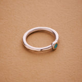 Tiny Silver Circle Band Pinky Ring