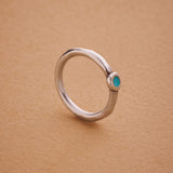 Tiny Silver Circle Band Pinky Ring