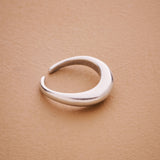 Silver Thin Soft Curve Ring