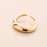 Gold Thin Soft Curve Ring