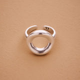 Silver Hollow Round Ring