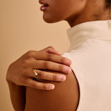 Geometric V Stainless Steel Gold Ring