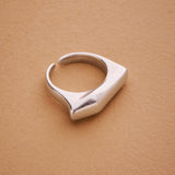 Silver Soft Asymmetric Bold Ring