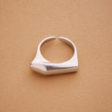 Silver Soft Asymmetric Bold Ring