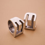 Silver Geometric Ring