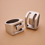 Silver Geometric Ring