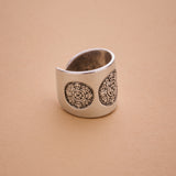 Silver Mandala Engraved Ring