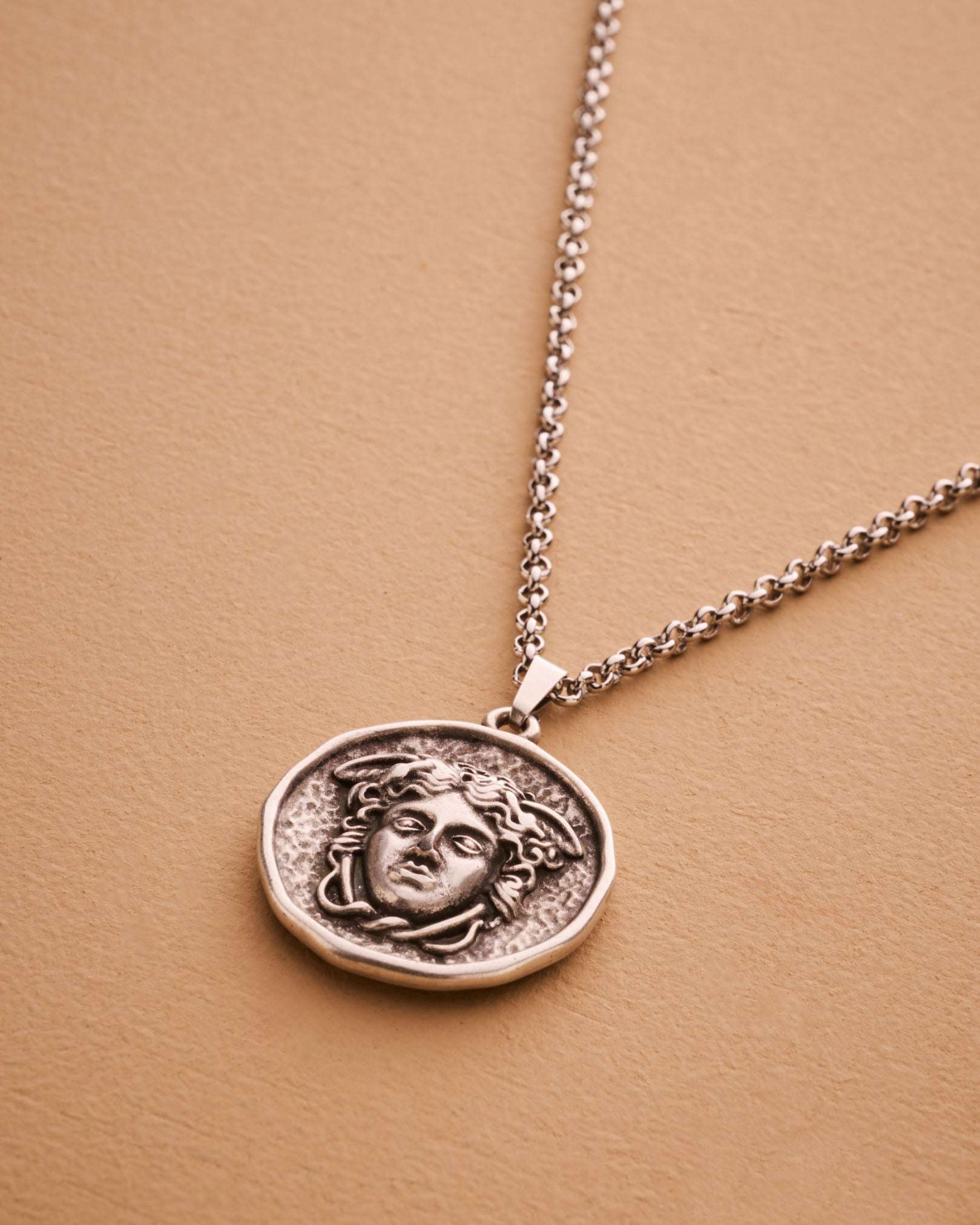 SIlver Medusa Necklace