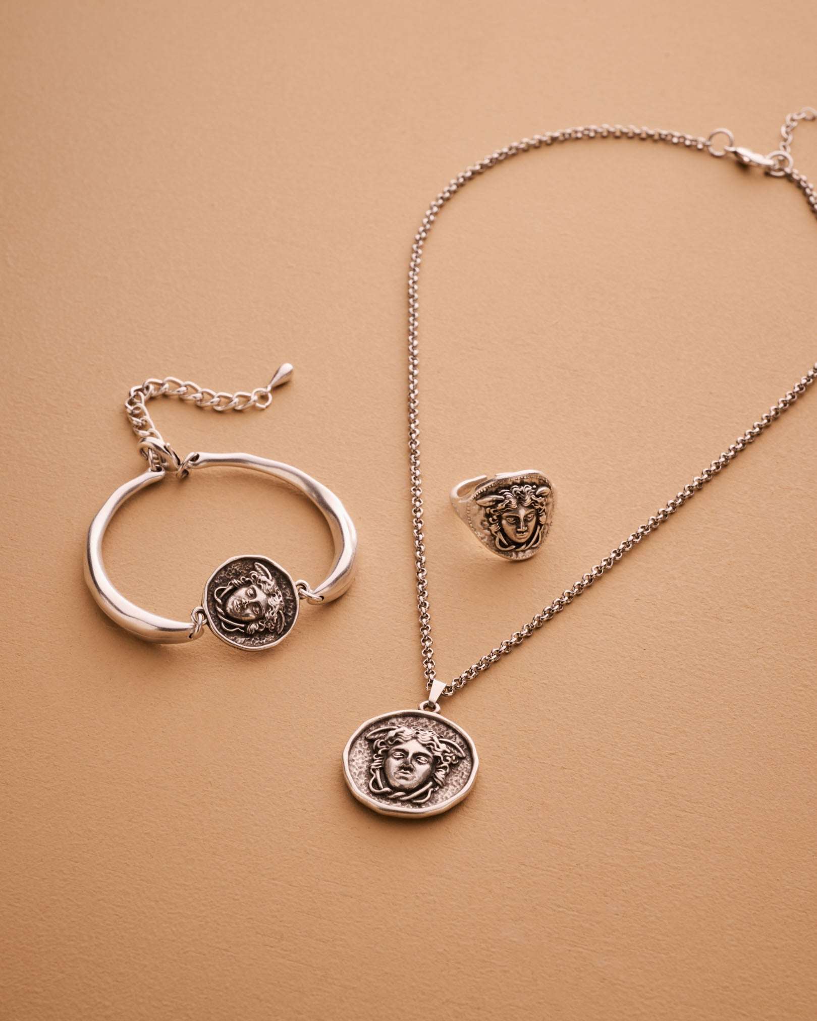 SIlver Medusa Necklace