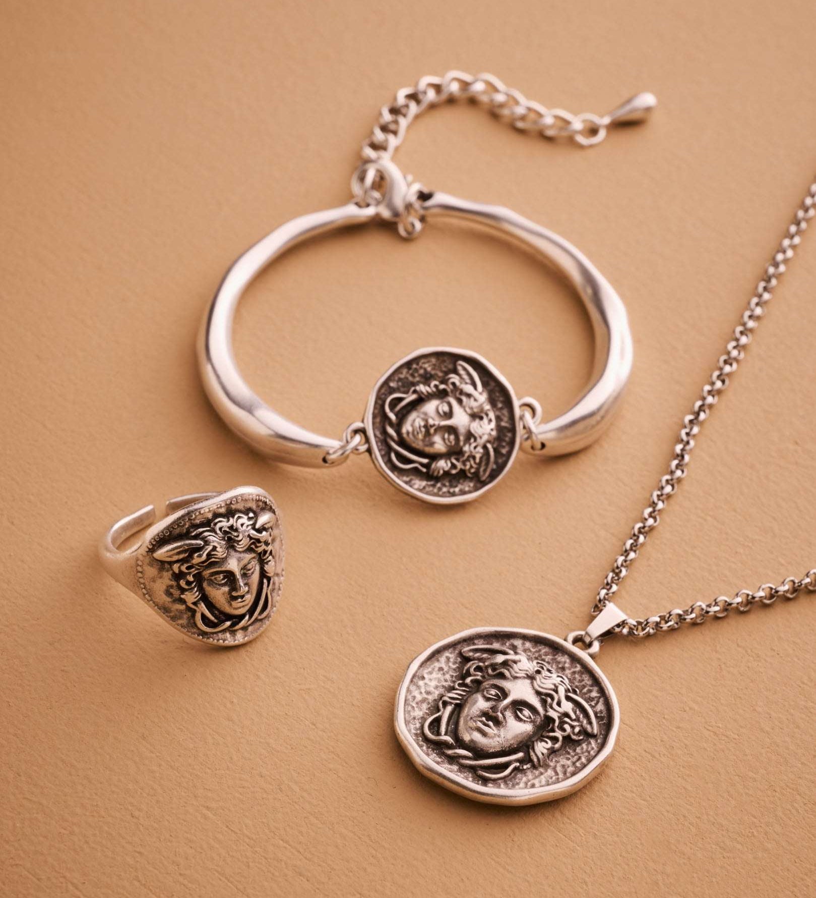 SIlver Medusa Necklace