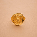 Gold Medusa Ring