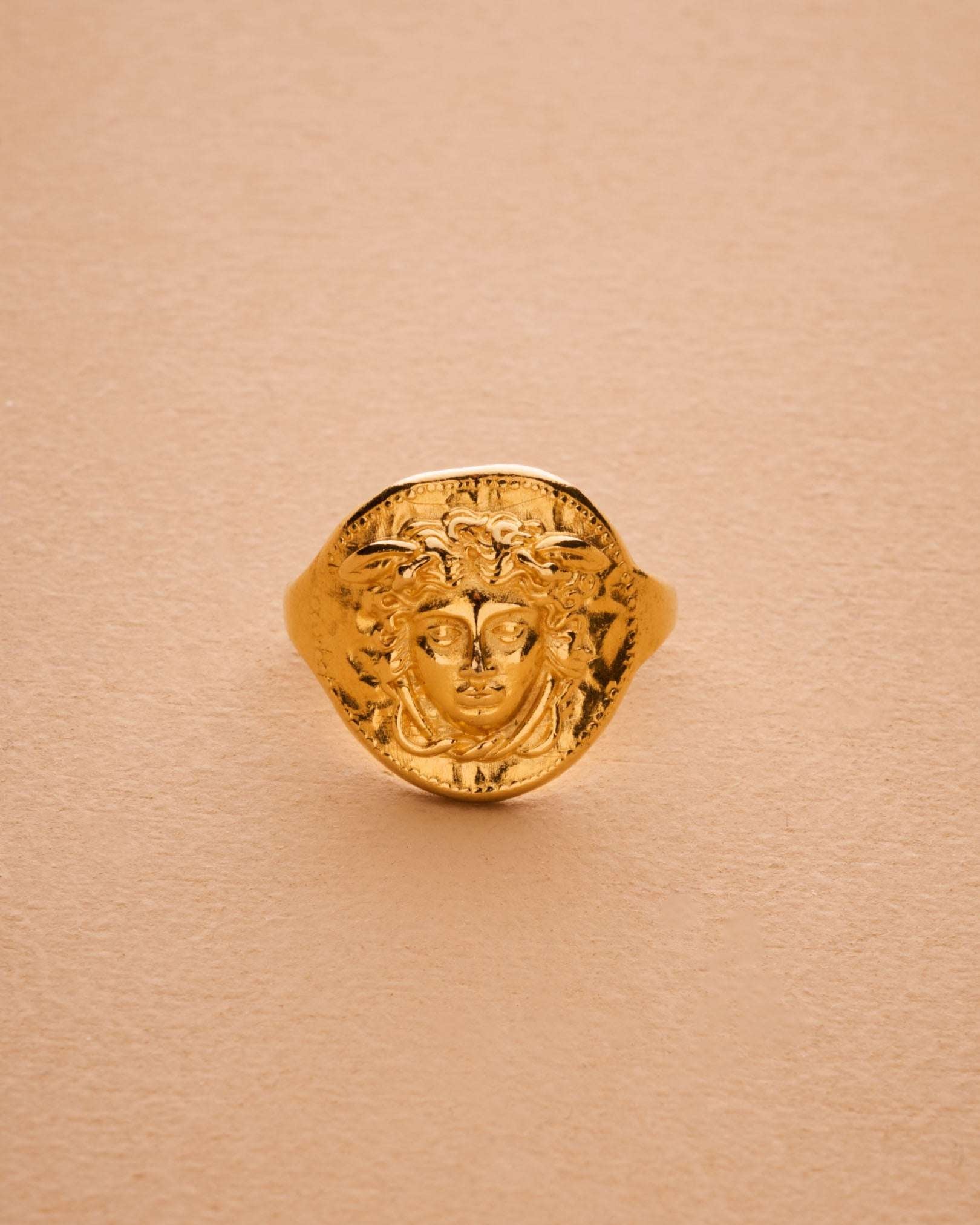 Gold Medusa Ring