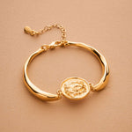 Gold Medusa Cuff Bracelet