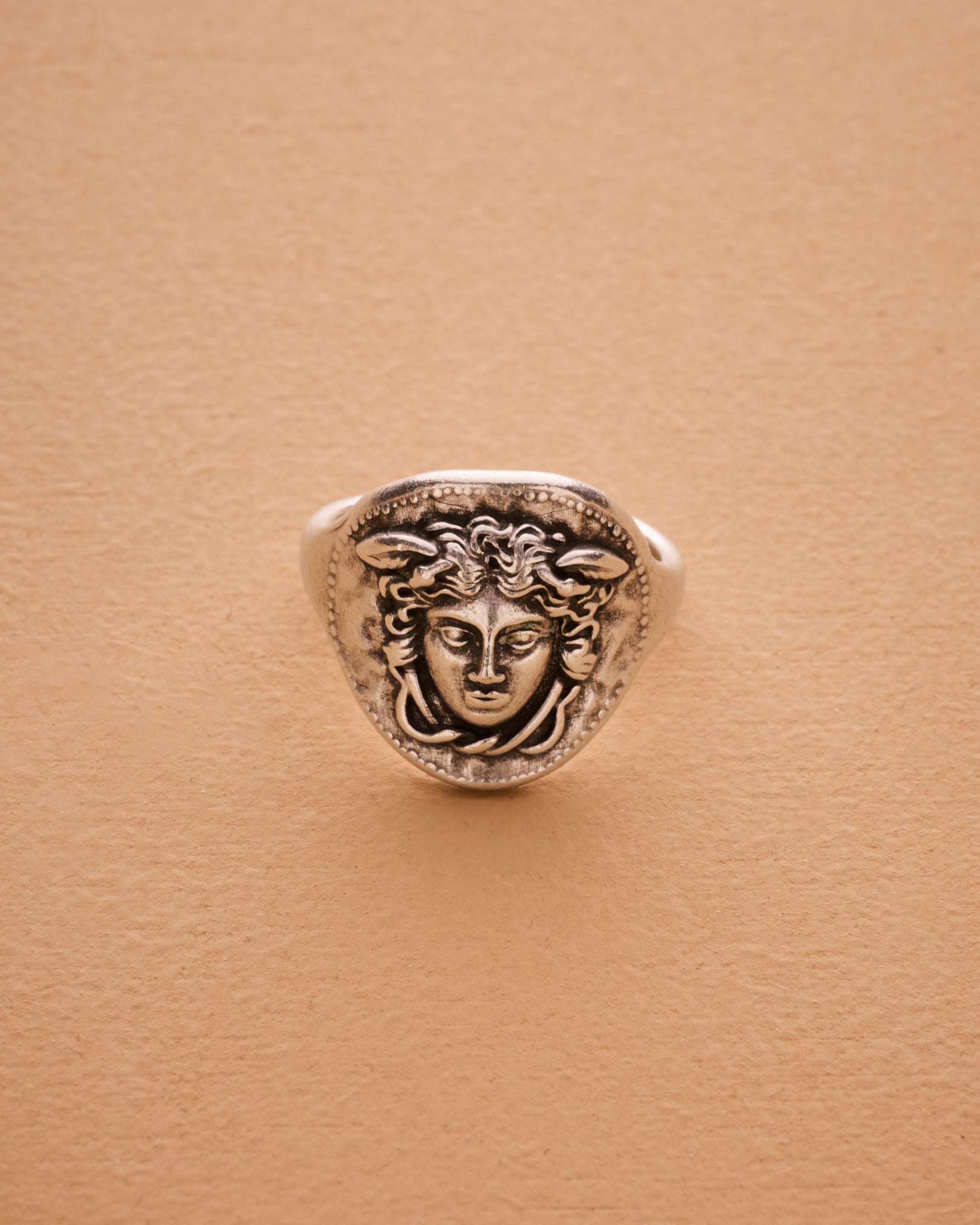 Silver Medusa Ring