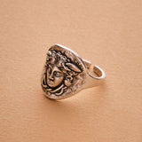 Silver Medusa Ring