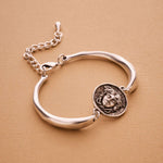 Silver Medusa Cuff Bracelet
