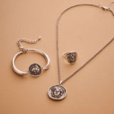 Silver Medusa Cuff Bracelet