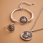 Silver Medusa Cuff Bracelet