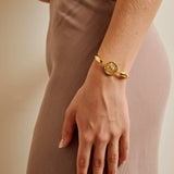 Gold Medusa Cuff Bracelet