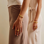 Gold Medusa Cuff Bracelet