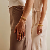 Gold Medusa Cuff Bracelet