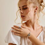 Silver Medusa Cuff Bracelet