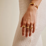 Gold Soft Asymmetric Ring
