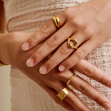 Gold Signet SNAKE Ring