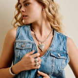 Silver Tuareg Coptic Shield Pendant Necklace