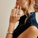 Silver Soft Asymmetric Ring