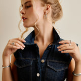 Silver Wave Ripple Ring