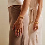 Gold Medusa Cuff Bracelet