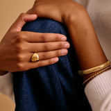 Gold Bold Floral / Sade Dome Ring