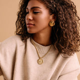 Large Gold Disc Earrings