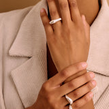 Silver Soft Asymmetric Bold Ring