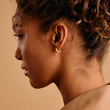 Large Gold Geometric Ear Jackets