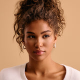 Modern Silver Open Hoop Earrings