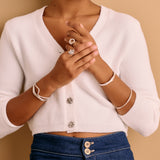 Silver Ginkgo Biloba Ring