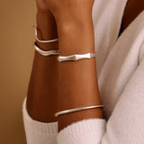 Silver Bold Angular Shape Cuff
