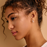 Silver Small Molten Hoop Earrings