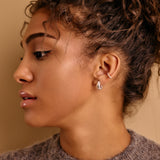 Modern Silver Open Hoop Earrings