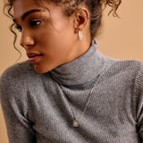 Square Silver Hoop Earrings