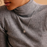 Rectangular Mexican Heart Pendant with Silver Sequin Crossed Chain