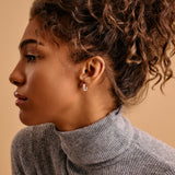 Square Silver Hoop Earrings